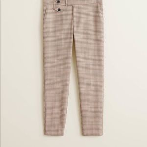 Micro houndstooth suit pants